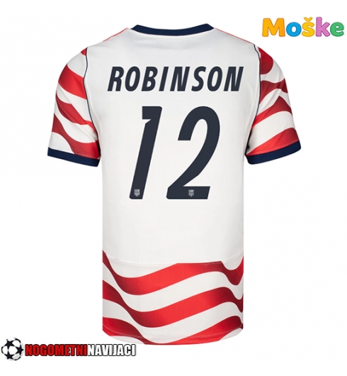Moške Nogometnih dresov Združene države Miles Robinson #12 Domači SP 2026 Kratki rokavi Moške Nogometnih dresov Združene države Miles Robinson #12 Domači SP 2026 Kratki rokavi